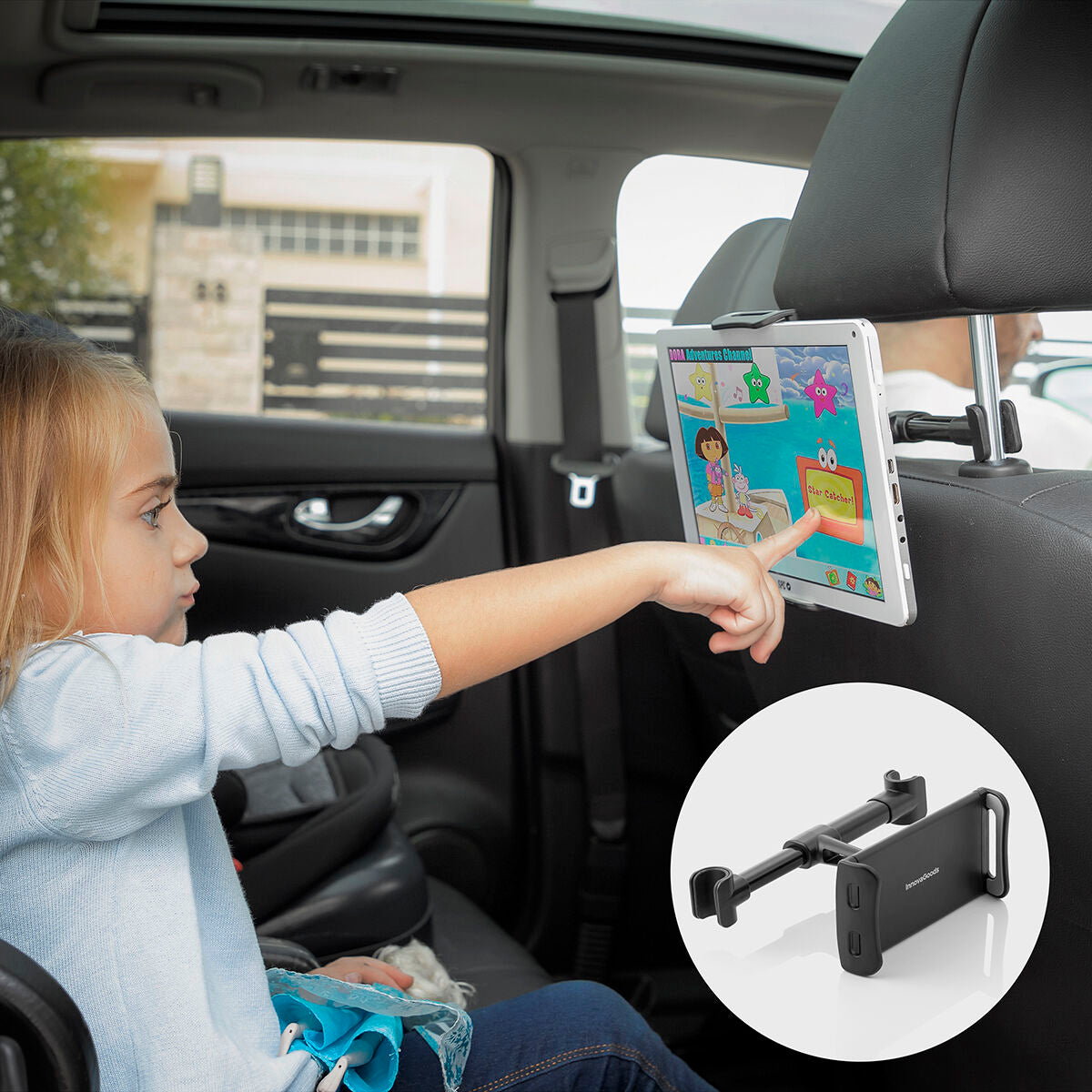 Keep Kids Entertained on the Road – 360° Car Tablet & Phone Holder by InnovaGoods